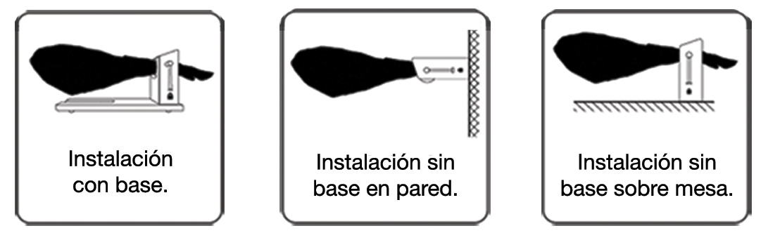 Jamonero giratorio en la pared o en mesa