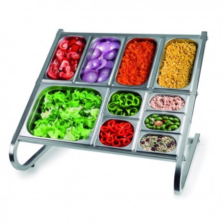 SOPORTE DOBLE PARA CUBETAS GASTRONORM DE LACOR 78X78X63 CM