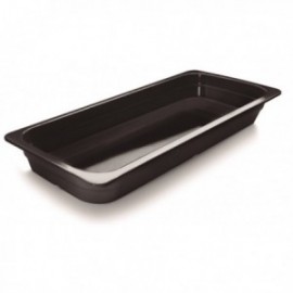 CUBETA GN MELAMINA NEGRA 2/4 DE LACOR 530X160X65 MM