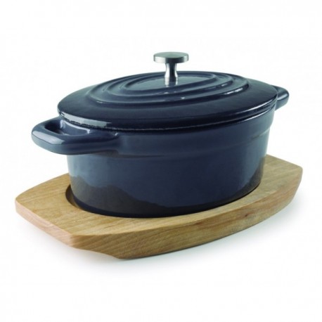 Panela oval com lacor magma guma tampa 13x10 cm