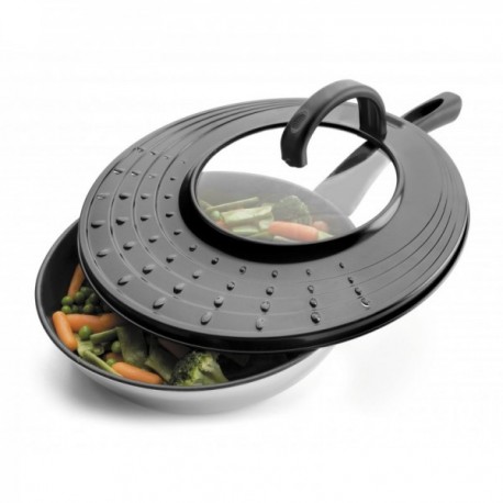 Tapa aluminio antisalpicaduras universal, antiadherente y vidrio.