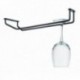 SOPORTE DE COPAS BLACK DE 1 FILA DE LACOR 34x10 CM