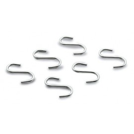 Conjunto de 6 ganchos aço inoxidável 18/10.
