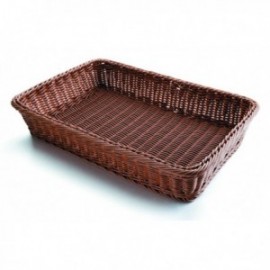 Cesta de pão retangular marrom lacor