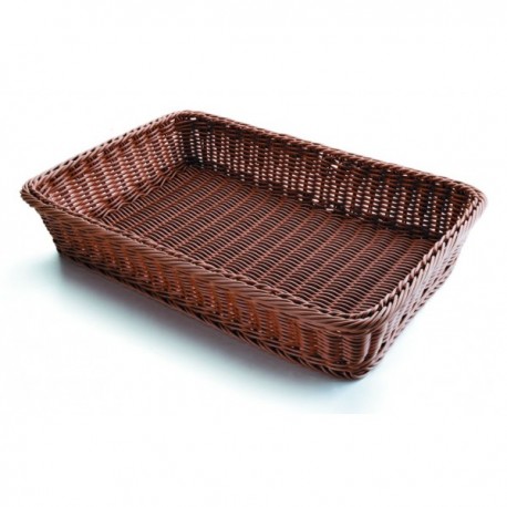 Cesta de pão retangular marrom lacor