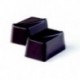 Molde de chocolate retangular com detalhes de design.