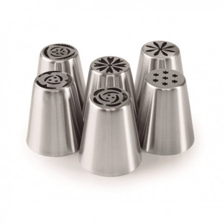 JUEGO DE 6 BOQUILLAS RUSAS DE LACOR 3.5 CM