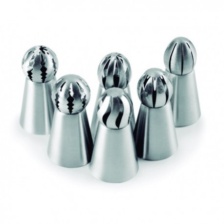 JUEGO DE 6 BOQUILLAS RUSAS DE LACOR 3 CM