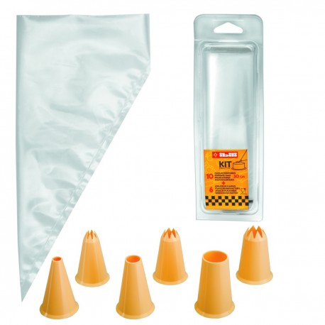 Kit 6 cornetes + 30 mangas pasteleras