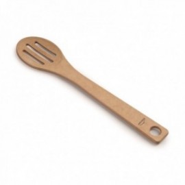 Colher perfurada de lacor natural 29,5 cm