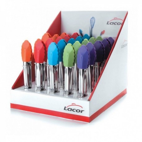 PINZA SILICONA NARANJA DE LACOR 18 CM