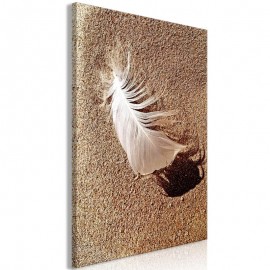Quadro - Feather on the Sand (1 Part) Vertical