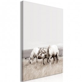 Cuadro - White Horses (1 Part) Vertical