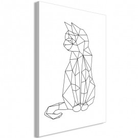 Quadro - Geometric Cat (1 Part) Vertical