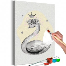 Quadro pintado por você - Swan in the Crown
