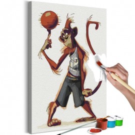Cuadro para colorear - Monkey Basketball Player