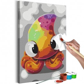 Quadro pintado por você - Funny Octopus