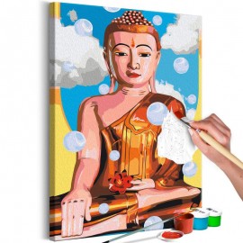 Quadro pintado por você - Levitating Buddha