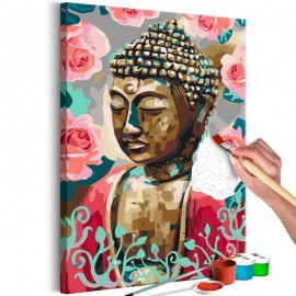 Quadro pintado por você - Buddha in Red