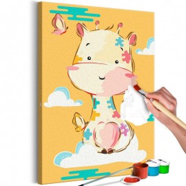 Quadro pintado por você - Funny Giraffe