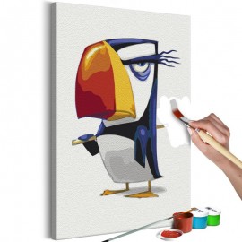 Cuadro para colorear - Grumpy Penguin