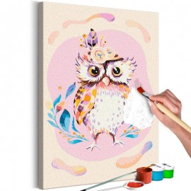 Cuadro para colorear - Owl Chic
