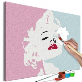 Cuadro para colorear - Marilyn in Pink