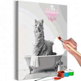 Quadro pintado por você - Lama in the Bathtub