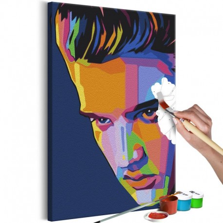 Cuadro para colorear - Colourful Elvis