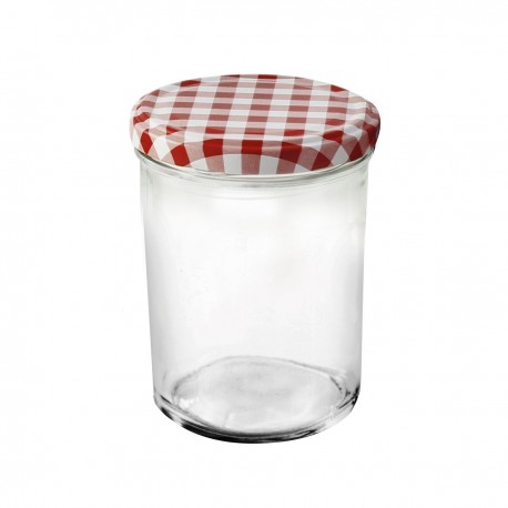 TARRO 23 CLS. CON TAPA 66 MM. VICHY ROJO