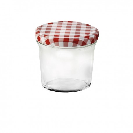 TARRO 23 CLS. CON TAPA 82 MM. VICHY ROJO