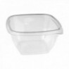 PACK 50 BOWL CUADRADO 19 CM. 100 CLS. PET TRANS.