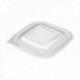 PACK 50 TAPAS CUADRADAS 19 CM. PET TRANSPARENTE