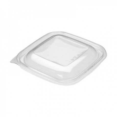 PACK 50 TAPAS CUADRADAS 19 CM. PET TRANSPARENTE