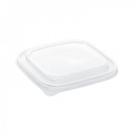 PACK 50 TAPAS CUADRADAS 17 CM. PET PARA PULPA VEG.