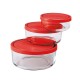 Conjunto de 3 contêineres Frigoverre Gelo