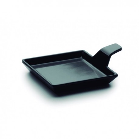 BANDEJA CON MANGO DELICATESSEN BLACK MELAMINA SERIE CLASSIC DE LACOR 9.5x9.5 CM