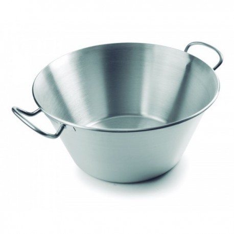 CALDERO CÓNICO CON ASAS INOXIDABLE 18/10 DE LACOR 28 CM