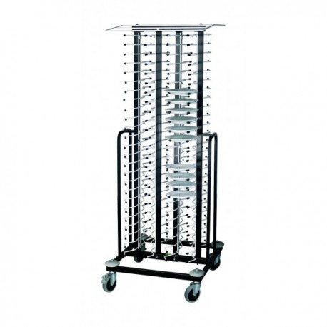 CARRO PORTAPLATOS CON RUEDA 100 PLATOS DE LACOR 70X70X195 CM