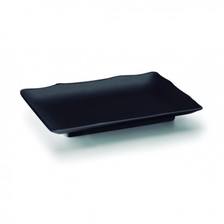 FUENTE RECTANGULAR MELAMINA SERIE BLACK DE LACOR 25x17.5x3 CM