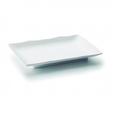 FUENTE RECTANGULAR MELAMINA SERIE WHITE DE LACOR 25x17.5x3 CM