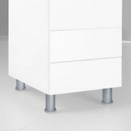 Pie nivelador para mueble D. 40 mm, Aluminio (diam: 40 x 140 mm) Satinado
