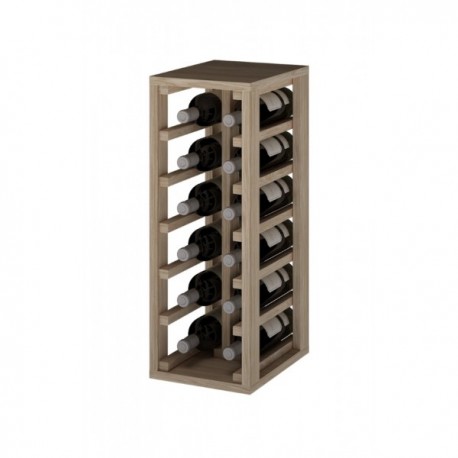 BOTELLERO DE MADERA DE PINO para 12 Botellas color Roble Natural GODELLO