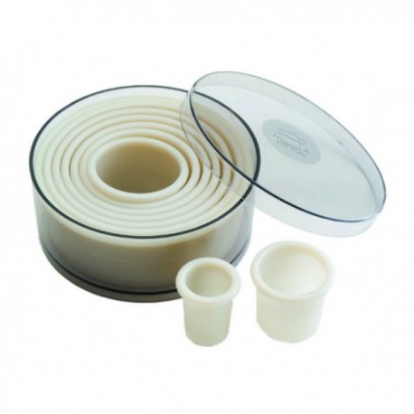 CAJA 9 CORTAPASTAS REDONDOS LISOS NYLON DE LACOR