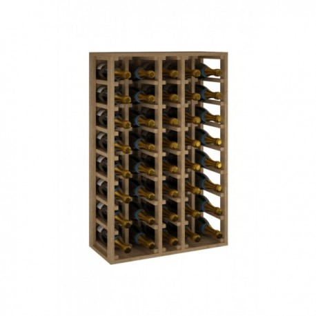 BOTELLERO DE MADERA DE ROBLE PARA BOTELLAS CHANPAGNE MÁGNUM para 40 Botellas champagne 1.5 L color Pino Roble claro GODELLO