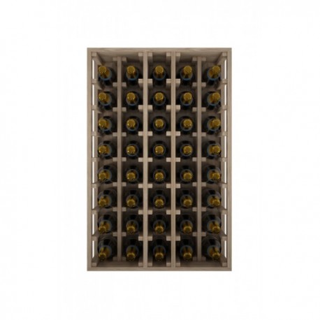 BOTELLERO DE MADERA DE ROBLE PARA BOTELLAS CHANPAGNE MÁGNUM para 40 Botellas champagne 1.5 L color Pino oscuro GODELLO