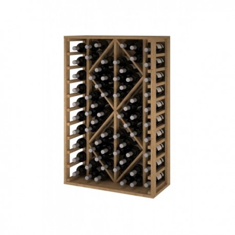 Garrafa de madeira para 68 garrafas de pinheiro escuro GODELLO