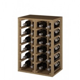 BOTELLERO DE MADERA DE PINO para 24 Botellas color Pino Roble claro GODELLO