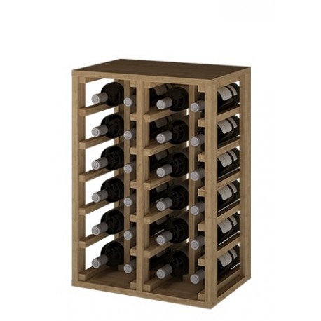 PINO WOOD BOTELLERO para 24 GARRAFAS cor Black Pine GODELLO