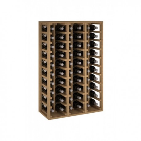 Botellero de madera de pino para 60 botellas para 60 Botellas color Pino Roble claro GODELLO